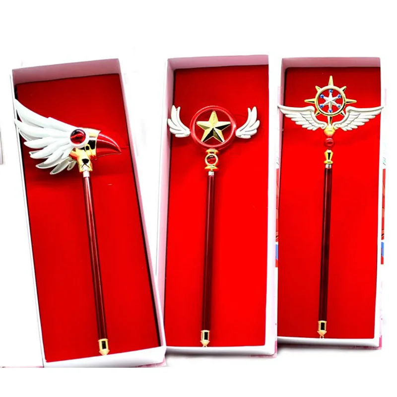 

Card Captor Sakura Action Figure Star Stick Cosplay Sakura Kinomoto Telescopic Model Ornament Children Toys