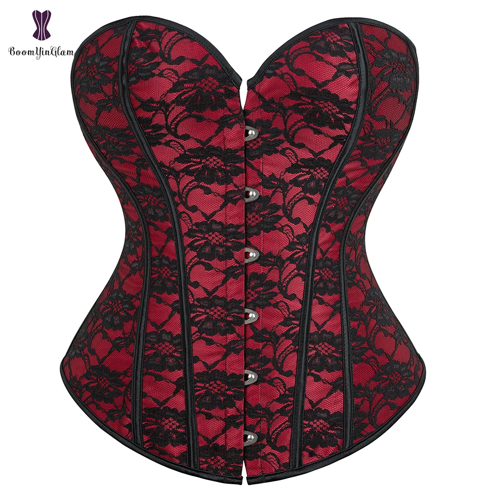 

Women Steampunk Korset Lace Up Corsage Basque Sexy Girdle Slimming Shaper Overbust Bustier & Corset Top