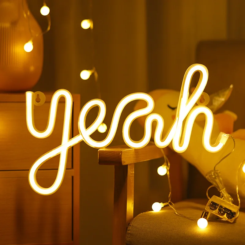 LED Yeah Usb Light Room Decoration Neon Tube Birthday Dorm Bedroom Christmas Wall Pink Night Lamp Letters Asthetic Livingroom
LED Yeah Usb Light Room Decoration Neon Tube Birthday Dorm Bedroom Christmas Wall Pink Night Lamp Letters Asthetic Livingroom