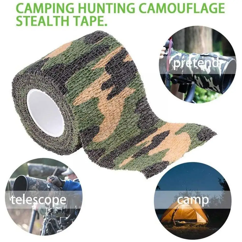Camouflage Tape Wrap Bandage Hunting Waterproof Hiking 5cmx4.5m Bandage Elastic Camping Stealth Tape Self-adhesive High Tap W0B5
Camouflage Tape Wrap Bandage Hunting Waterproof Hiking 5cmx4.5m Bandage Elastic Camping Stealth Tape Self-adhesive High Tap W0B5