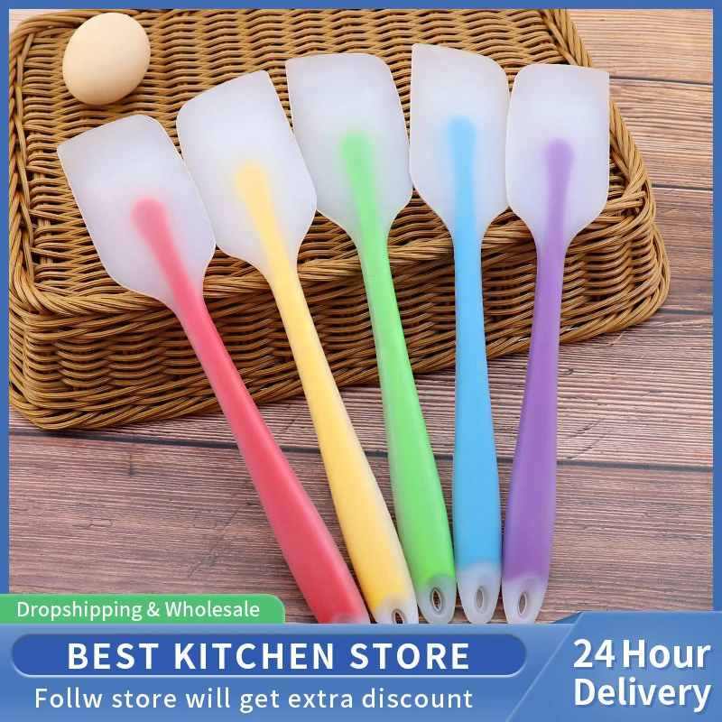 

Baking Tools Spatulas Silicone Spatula Baking Spatula Cream Cooking Heat Resistant Kitchen Utensils Scrape Decorator Translucent