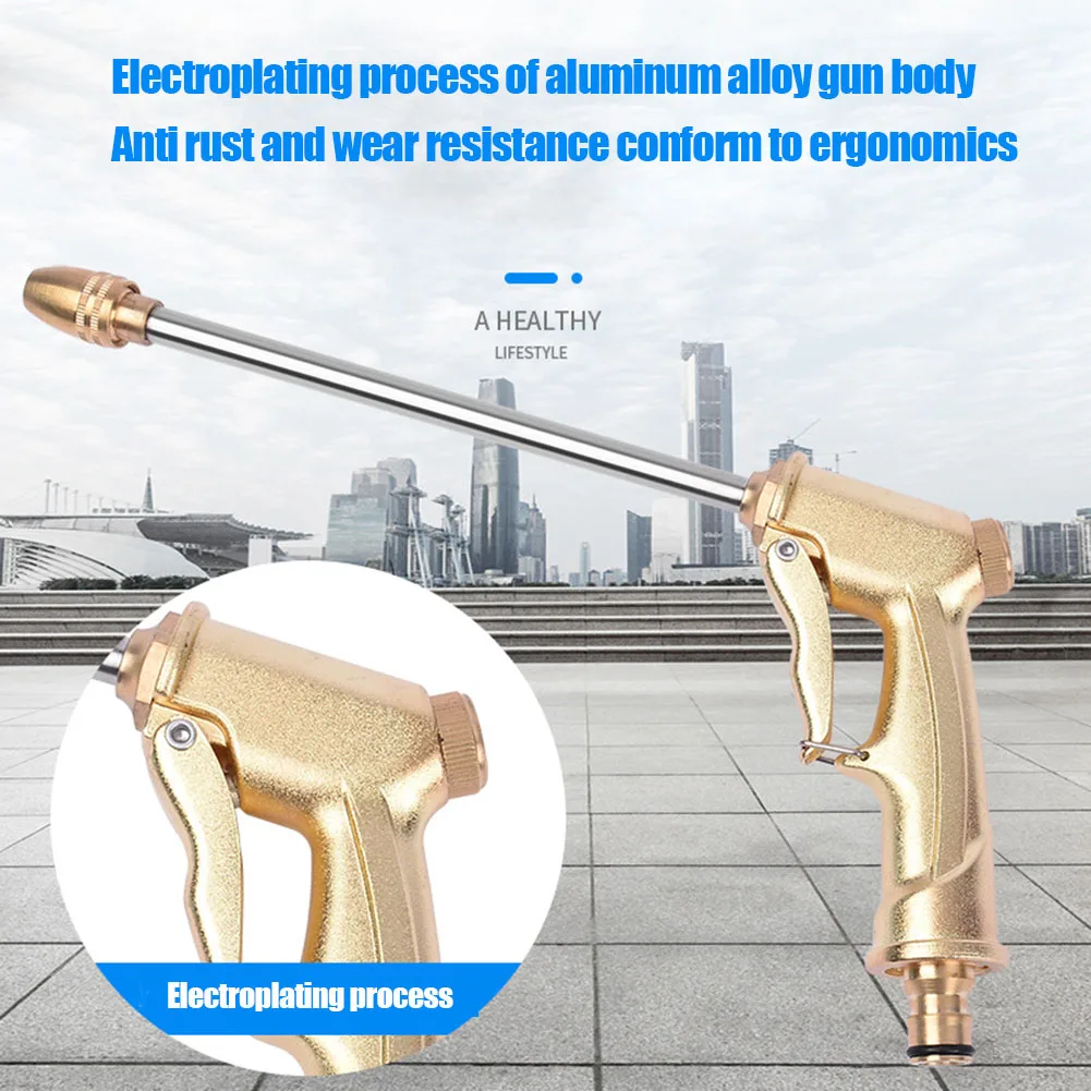 Spot High Pressure Water Sprayer Metal Brass Nozzle Garden Hose Lawn Car Washing Water Spray Tool Car Styling
Spot High Pressure Water Sprayer Metal Brass Nozzle Garden Hose Lawn Car Washing Water Spray Tool Car Styling