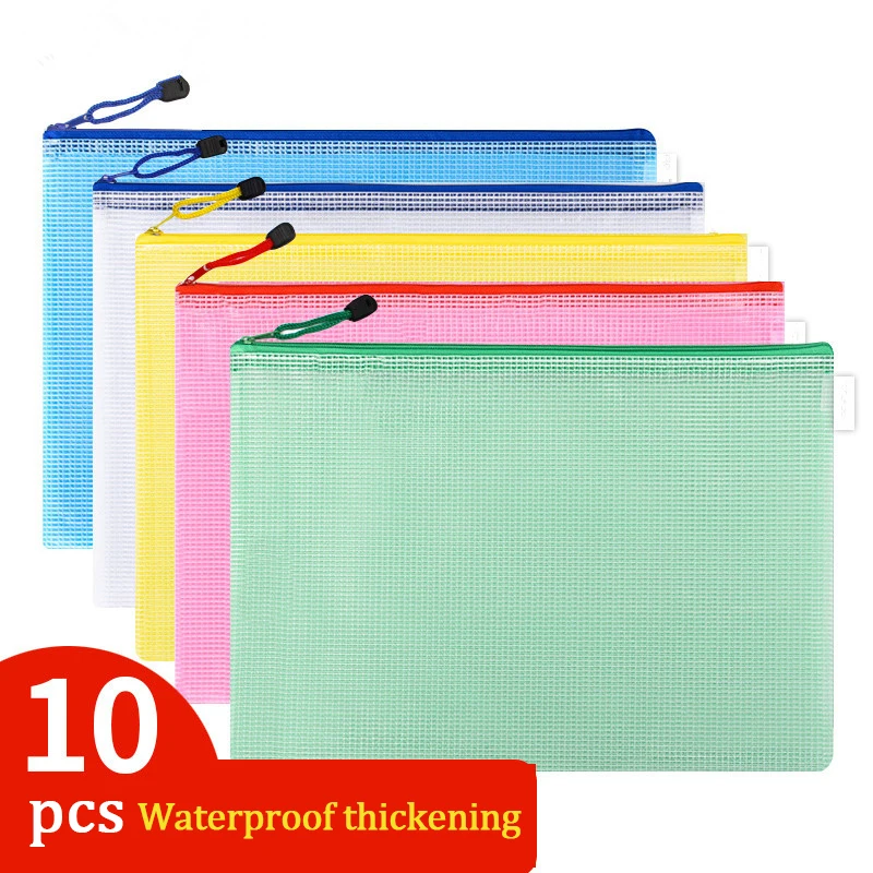 10pc A4/A5/A6 Mesh Zipper Pouch Document Bag Waterproof Zip File Folders School Office Supplies Pencil Case Storage Bags
10pc A4/A5/A6 Mesh Zipper Pouch Document Bag Waterproof Zip File Folders School Office Supplies Pencil Case Storage Bags