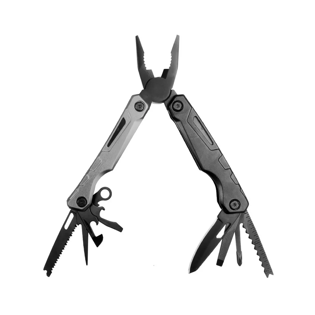 

14 In1 Multitool Aluminum Alloy Pliers Outdoor Survival Multi Knife Sheath Folding Tools Protective Gear Emergency Supplies