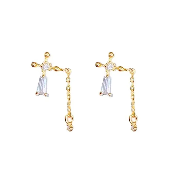 Cross Earrings Female S925 Silver Pure Silver Stud Earrings Simple Ear Line Zircon White Diamond Earring Jewelry
Cross Earrings Female S925 Silver Pure Silver Stud Earrings Simple Ear Line Zircon White Diamond Earring Jewelry