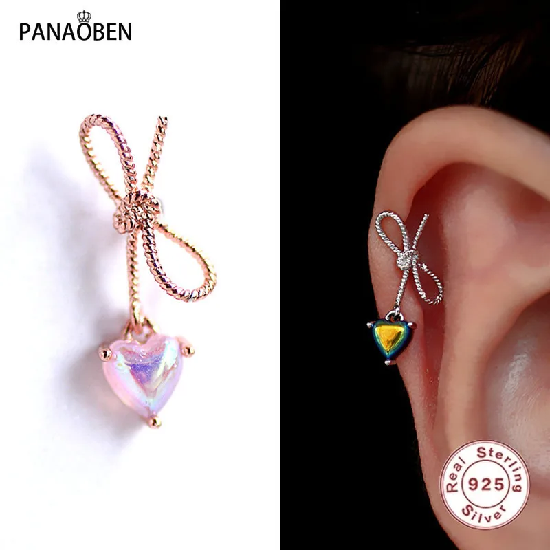 PANAOBEN 925 Sterling Silver Earrings for Women Twist Rope Bow Knot Heart-shaped Pendant Screw Buckle Piercing Stud Earrings
PANAOBEN 925 Sterling Silver Earrings for Women Twist Rope Bow Knot Heart-shaped Pendant Screw Buckle Piercing Stud Earrings