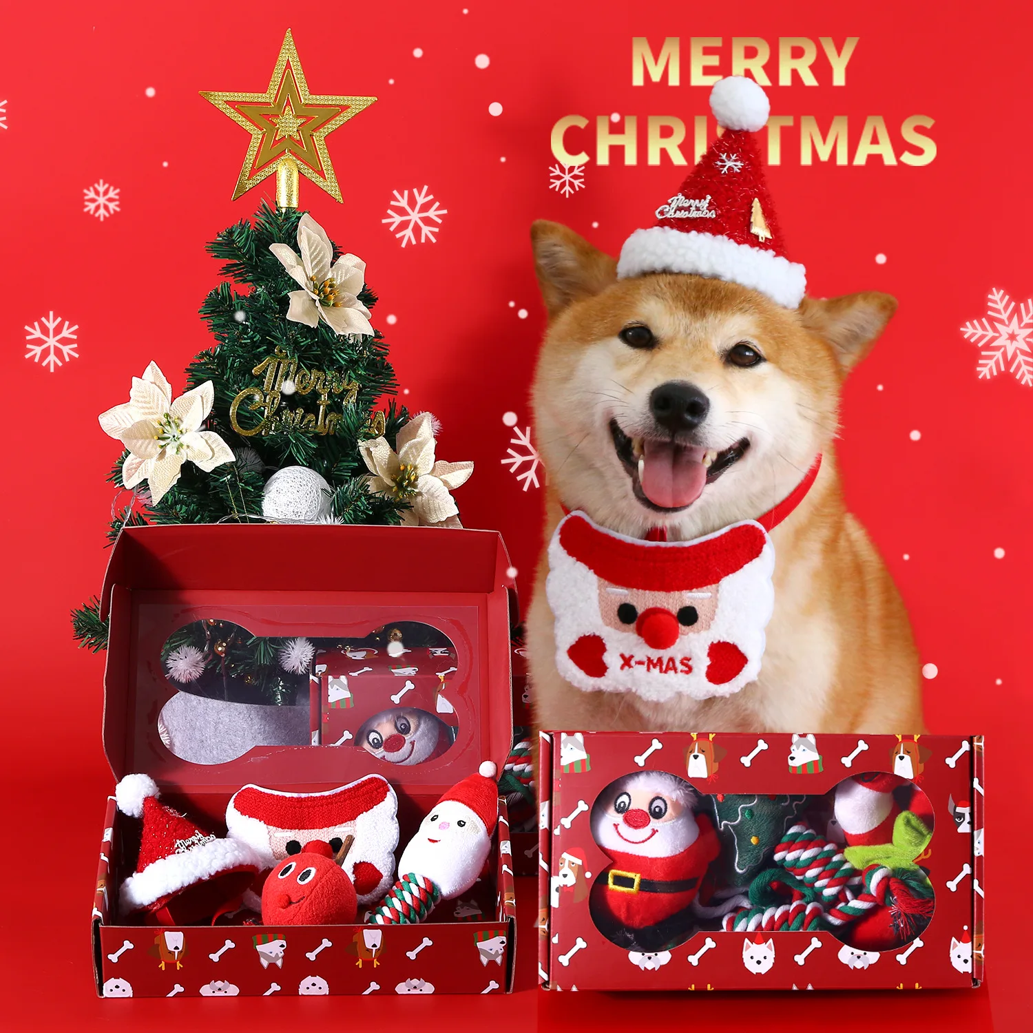 1Set Pet Dog Christmas Gift Box Hat Bib Plush Vocal Knot Sound Making Toy Pet Supplies Set Interesting Happy New 2024
1Set Pet Dog Christmas Gift Box Hat Bib Plush Vocal Knot Sound Making Toy Pet Supplies Set Interesting Happy New 2024