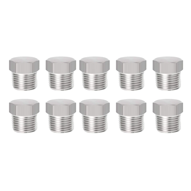 10Pcs Stainless Steel Outer Hex Thread Socket Pipe Plug Fitting 1/4Inch NPT Male Hexagon Oil Plug
10Pcs Stainless Steel Outer Hex Thread Socket Pipe Plug Fitting 1/4Inch NPT Male Hexagon Oil Plug