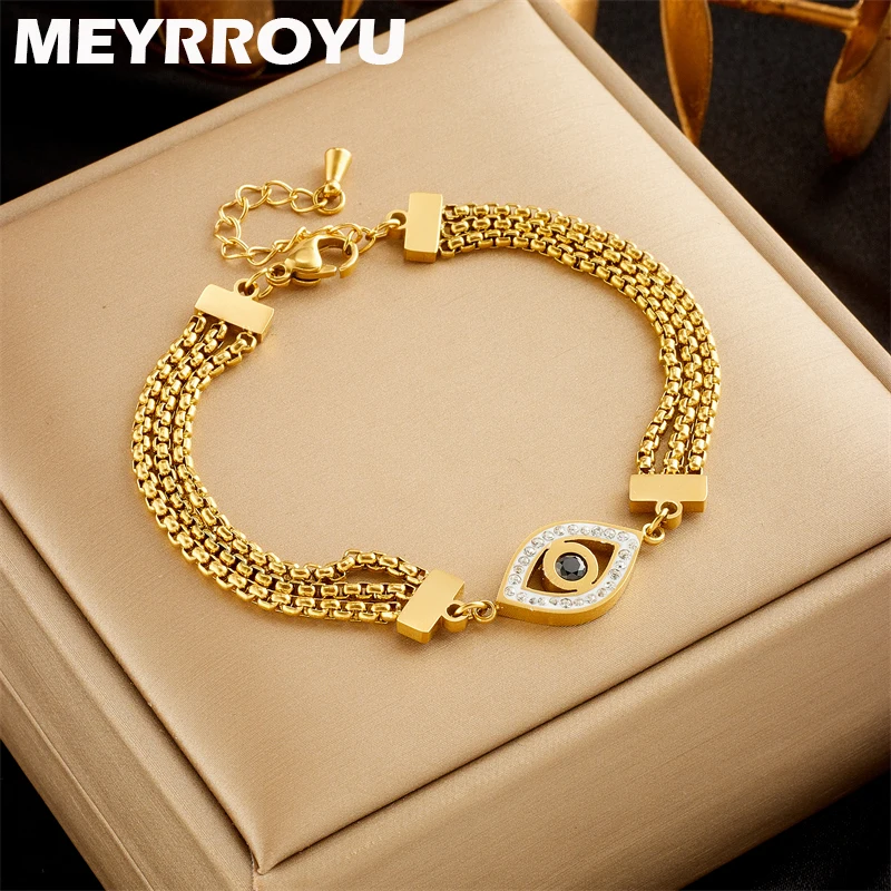 MEYRROYU 316 Stainless Steel Eyes Pendant New Arrival Bracelet For Women Temperament Jewelry Birthday Gifts Bijoux Accessories
MEYRROYU 316 Stainless Steel Eyes Pendant New Arrival Bracelet For Women Temperament Jewelry Birthday Gifts Bijoux Accessories