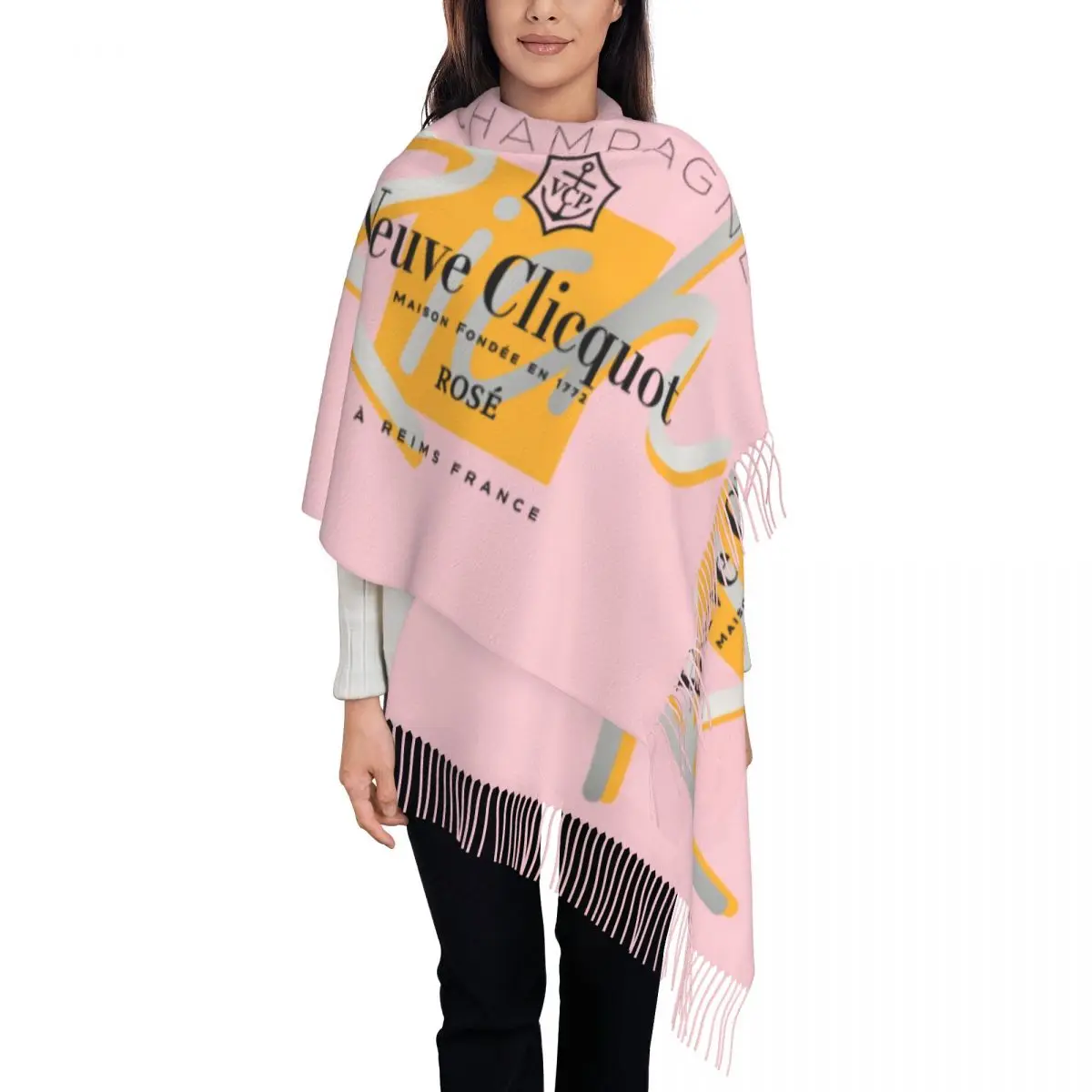 Champagne Scarf Wrap for Women Long Winter Warm Tassel Shawl Unisex Clicquot Scarves
Champagne Scarf Wrap for Women Long Winter Warm Tassel Shawl Unisex Clicquot Scarves