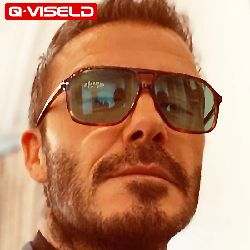 

QVISELD Дэвид бекхэм мужской Поляризация солнцезащитные очки высокое качество 2022 роскошный бренд дизайнер Мода ретро - очень большие UV400 солнцезащитные очки