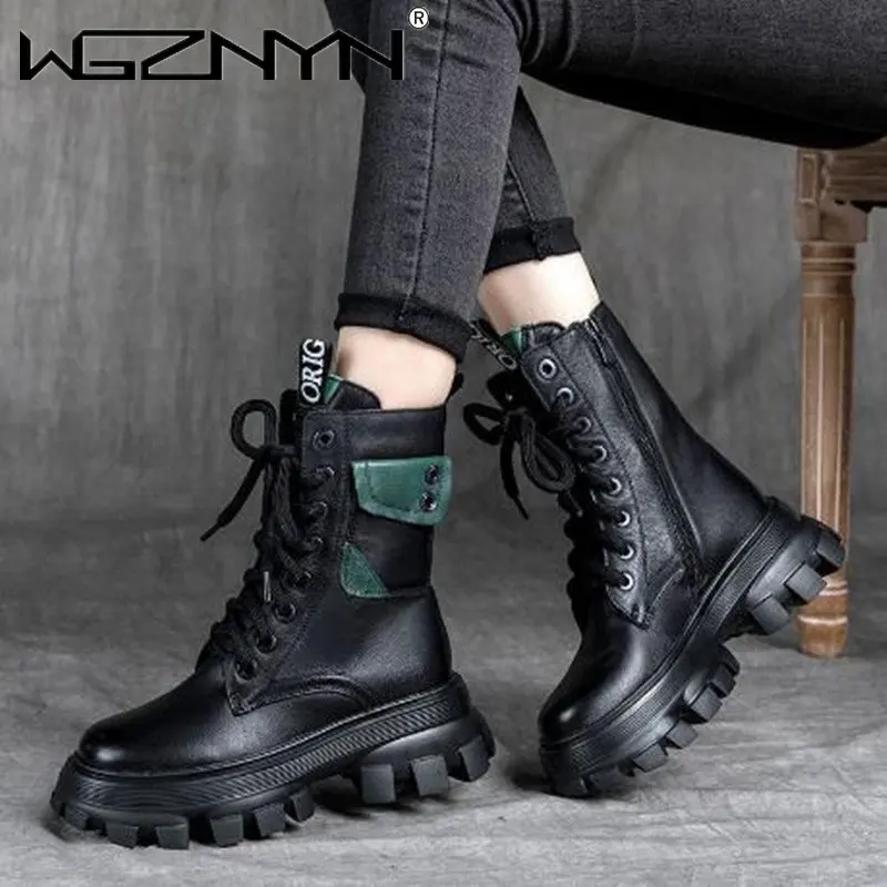 Retro Brown Genuine PU Leather Ankle Boots New Platform Shoes for Women Boots High Heels Lace Up Chunky Shoes Woman Botas Female
Retro Brown Genuine PU Leather Ankle Boots New Platform Shoes for Women Boots High Heels Lace Up Chunky Shoes Woman Botas Female