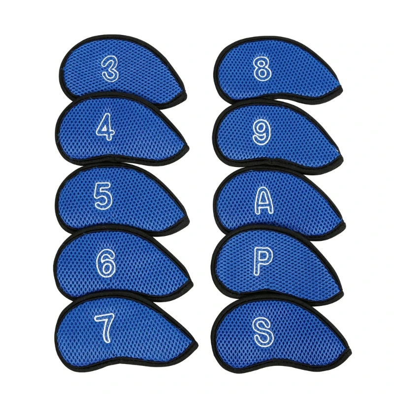 10Pcs Golf Head Headcover Sets, Mesh Fabric Golf Iron Head Covers Golf Wedges Cover with Big Numbers for Golf Club Head 55KD
10Pcs Golf Head Headcover Sets, Mesh Fabric Golf Iron Head Covers Golf Wedges Cover with Big Numbers for Golf Club Head 55KD