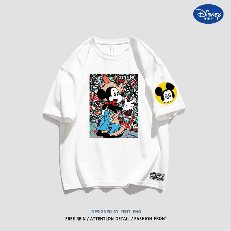 2022 New Disney Mickey Mouse Cotton T-Shirt Summer Cartoon Loose Short Sleeves Shirt Women Ladies Tops Shirts for Men and Women
2022 New Disney Mickey Mouse Cotton T-Shirt Summer Cartoon Loose Short Sleeves Shirt Women Ladies Tops Shirts for Men and Women