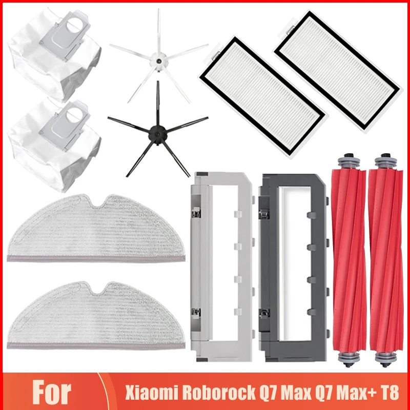 Accessories For Xiaomi Roborock Q7 Max Q7 Max+ T8 Vacuum Cleaner Side Brush Roller Brush Mop Cloth Dust Bags Hepa Filter Parts
Accessories For Xiaomi Roborock Q7 Max Q7 Max+ T8 Vacuum Cleaner Side Brush Roller Brush Mop Cloth Dust Bags Hepa Filter Parts