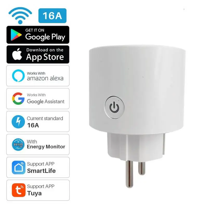 Wifi Smart Plug Smart Sockets 16a 20a Eu Plug Smart Life App Control Timing Function Supports Alexa Google Home Power Socket
Wifi Smart Plug Smart Sockets 16a 20a Eu Plug Smart Life App Control Timing Function Supports Alexa Google Home Power Socket