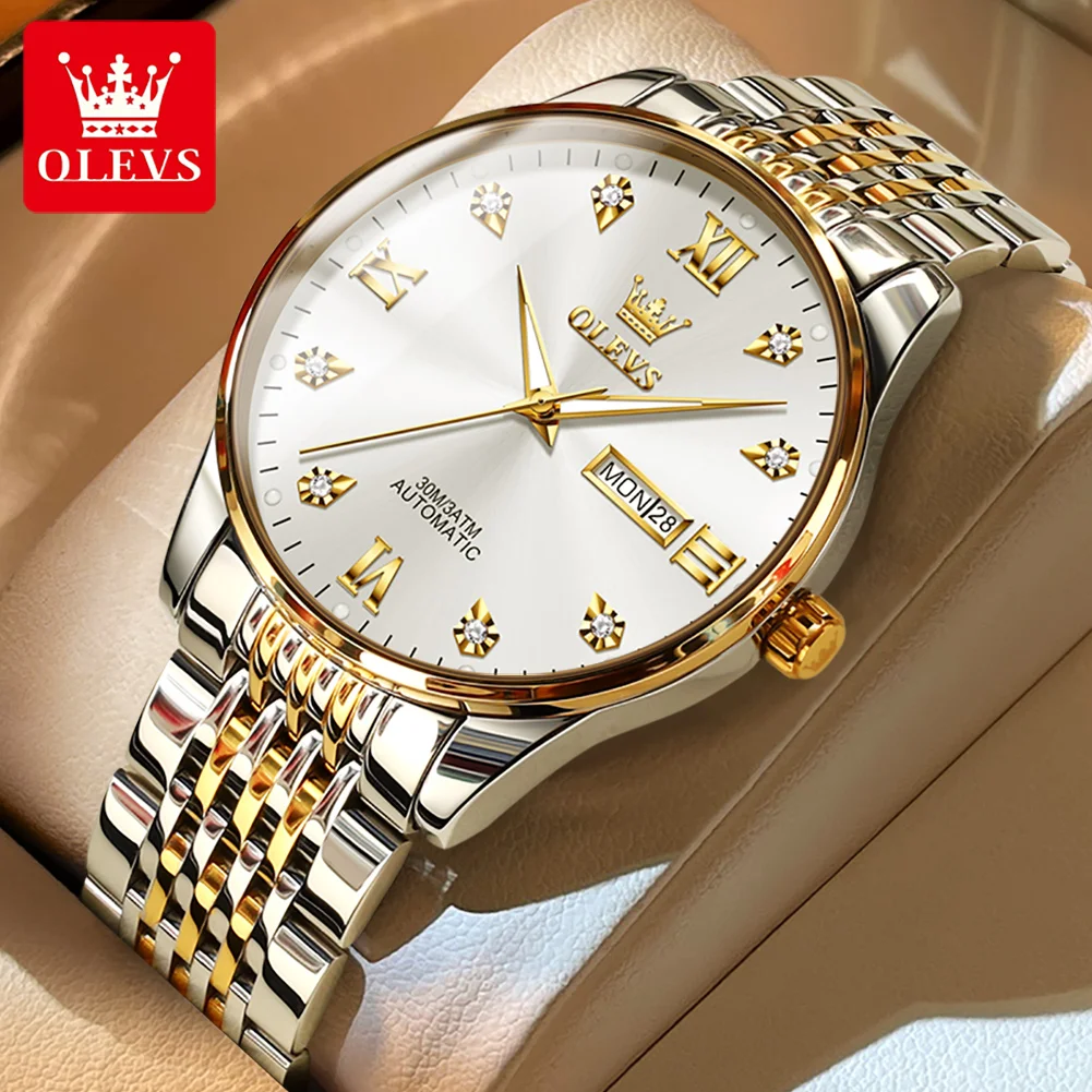 OLEVS Full-automatic Luxury Stainless Steel Strap Men Wristwatches Waterproof Date Fashion Automatic Mechanical Watches for Men
OLEVS Full-automatic Luxury Stainless Steel Strap Men Wristwatches Waterproof Date Fashion Automatic Mechanical Watches for Men