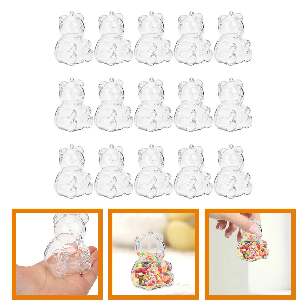 15 Pcs Transparent Candy Box Bear Shape Containers Plastic Adorable Cases Party Treats Cylinder Small
15 Pcs Transparent Candy Box Bear Shape Containers Plastic Adorable Cases Party Treats Cylinder Small