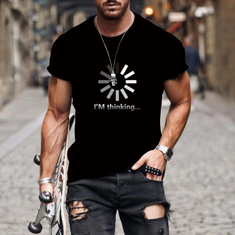 2022 Summer New Men's T-Shirt Solid Color O-Neck Shirt 3D Printing Pattern Casual Sports Oversized Breathable Short Sleeves
2022 Summer New Men's T-Shirt Solid Color O-Neck Shirt 3D Printing Pattern Casual Sports Oversized Breathable Short Sleeves
