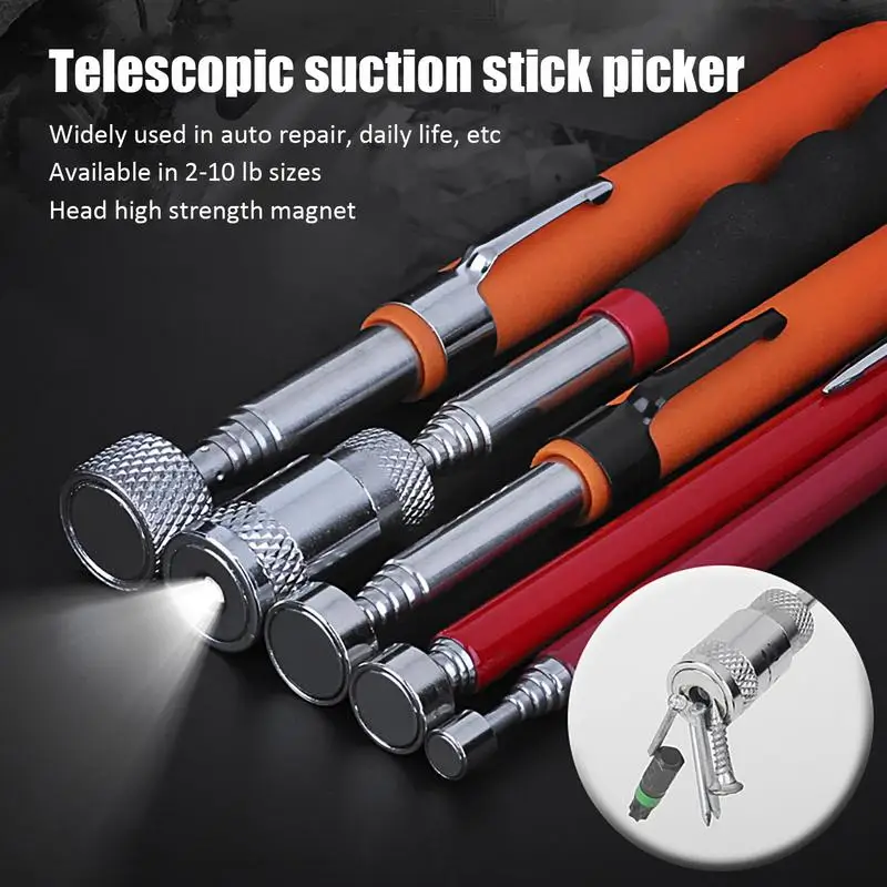 Telescopic Magnetic Pick-up Tool Flexible Portable Magnetic Pickup Tool With LED Flashlight Telescopic Magnetic Pen For Screws
Telescopic Magnetic Pick-up Tool Flexible Portable Magnetic Pickup Tool With LED Flashlight Telescopic Magnetic Pen For Screws