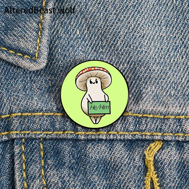 He Him Pronoun Mushy Printed Pin Custom Funny Brooches Shirt Lapel Bag Cute Badge Cartoon Jewelry Gift for Lover Girl Friends
He Him Pronoun Mushy Printed Pin Custom Funny Brooches Shirt Lapel Bag Cute Badge Cartoon Jewelry Gift for Lover Girl Friends