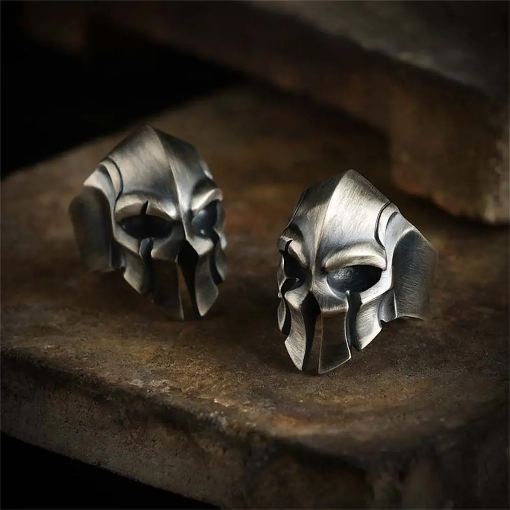 GATTVICT Fashion Retro Punk Rock Spartan Viking Warrior Skull Rings For Men Personality Mask Helmet Open Ring Party Jewelry New
GATTVICT Fashion Retro Punk Rock Spartan Viking Warrior Skull Rings For Men Personality Mask Helmet Open Ring Party Jewelry New