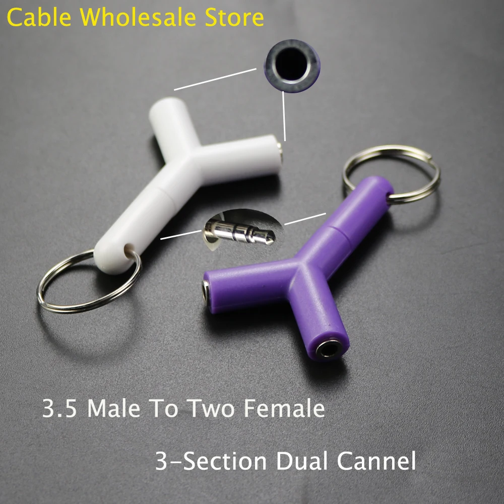 3.5mm Stereo Sound Frequency Y-Splitter 1 Male To 2 Female Cable Adapter Converter For Telephone PC Portable Headphones TXTB1
3.5mm Stereo Sound Frequency Y-Splitter 1 Male To 2 Female Cable Adapter Converter For Telephone PC Portable Headphones TXTB1