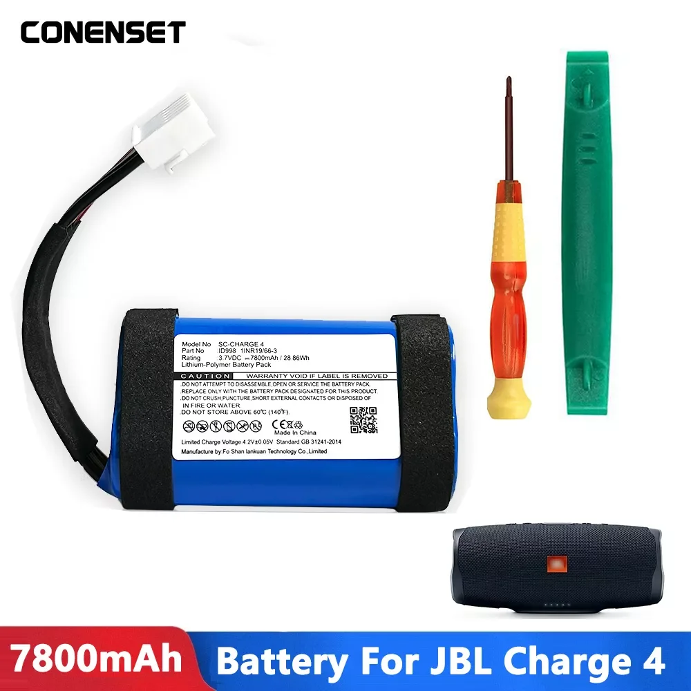 Original 7800mAh 1INR19/66-3 ID998 IAA011NA SUN-INTE-118 Replacement Battery For JBL Charge 4 4BLK 4J Bluetooth Wireless Speaker
Original 7800mAh 1INR19/66-3 ID998 IAA011NA SUN-INTE-118 Replacement Battery For JBL Charge 4 4BLK 4J Bluetooth Wireless Speaker