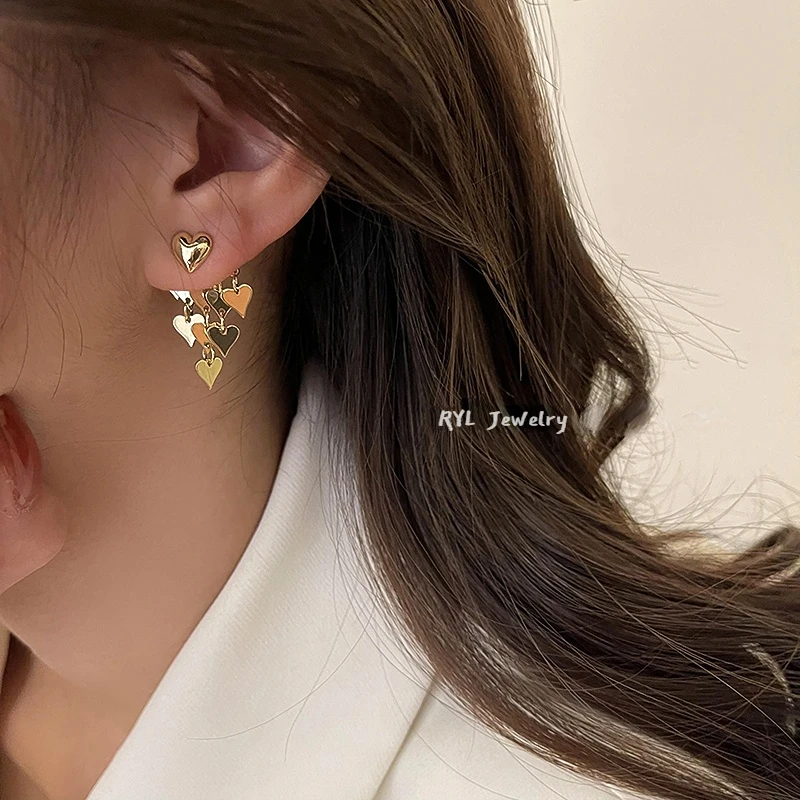 Love Heart Tassel Earrings New Unique Design Sense Niche Earrings A Two Wear Heart-shaped Earrings Shiny
Love Heart Tassel Earrings New Unique Design Sense Niche Earrings A Two Wear Heart-shaped Earrings Shiny