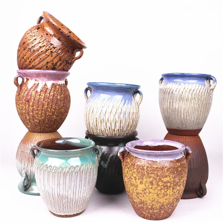 Purple Sand Big Flower Pot Trophy Colored Glazed Retro Ceramic Flower Pot Creative Home Green Plant Meat Platter
Purple Sand Big Flower Pot Trophy Colored Glazed Retro Ceramic Flower Pot Creative Home Green Plant Meat Platter