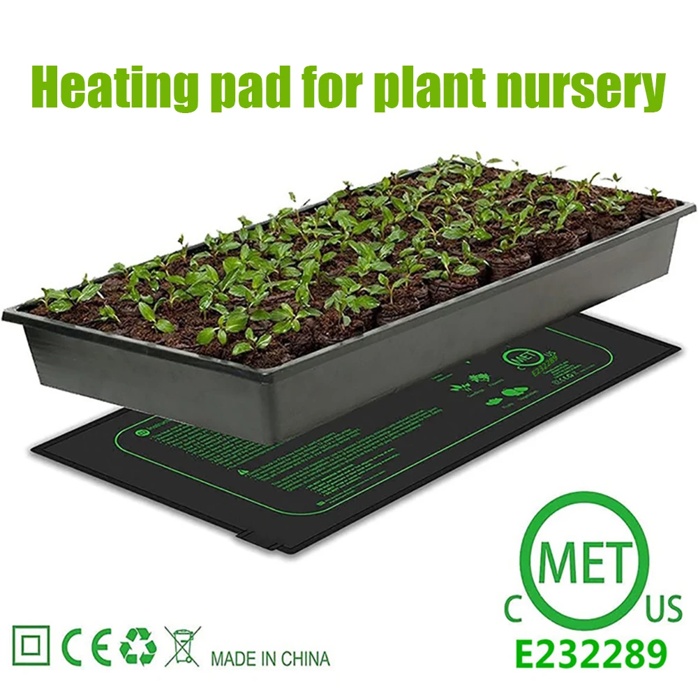 

52x24CM Seedling Heating Mat Waterproof Plant Seed Germination Propagation Clone Starter Warm Pad Mat EU/US Plug Garden Supplies