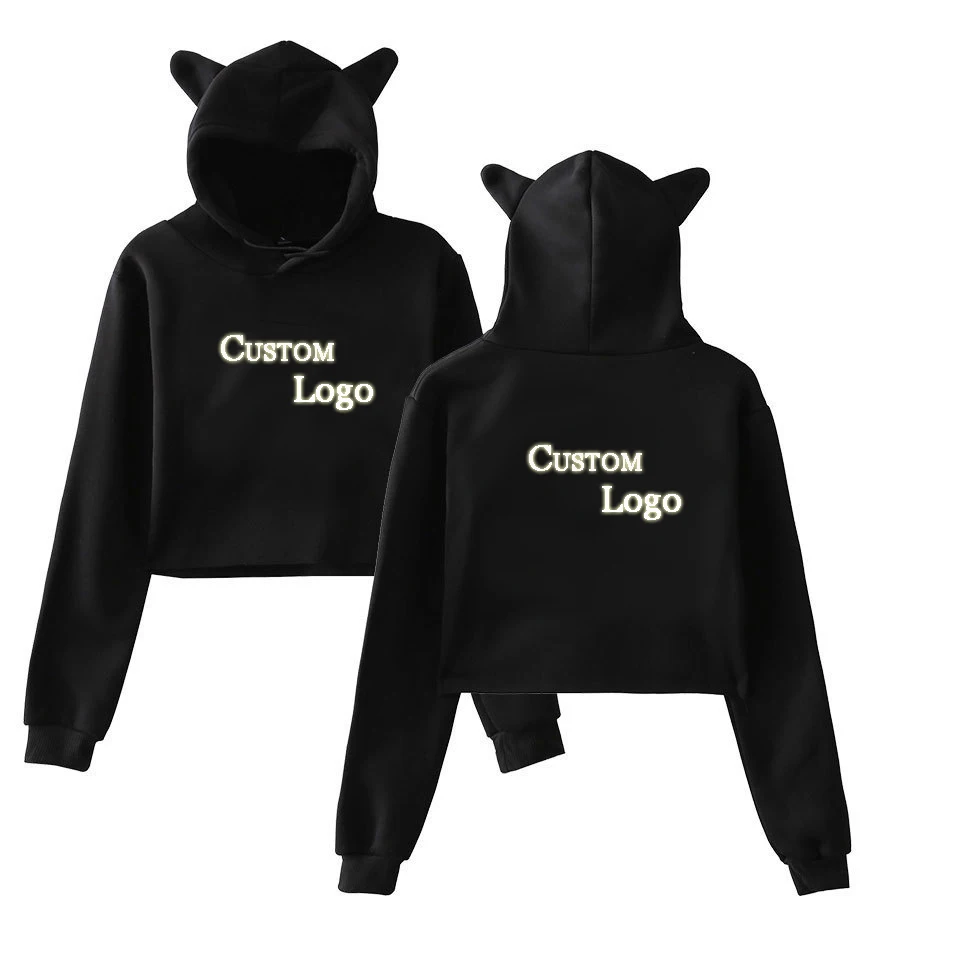 Customized Logo Print Crop Hoodie Women Spring Autumn Pullovers Ladies Solid Color Drawstring Hooded Full Sleeve Sweatshirt
Customized Logo Print Crop Hoodie Women Spring Autumn Pullovers Ladies Solid Color Drawstring Hooded Full Sleeve Sweatshirt