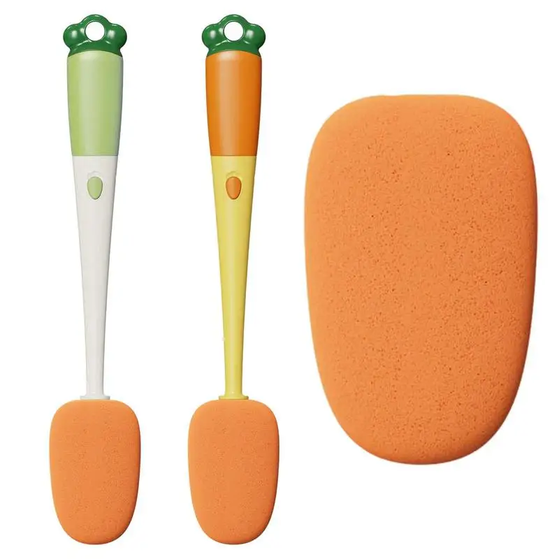 Detachable Carrot Cup Brush Kitchen Cleaning Tool Sponge Functional Brush For Wineglass Bottle Coffe Tea Glass Cup Handle Brush
Detachable Carrot Cup Brush Kitchen Cleaning Tool Sponge Functional Brush For Wineglass Bottle Coffe Tea Glass Cup Handle Brush