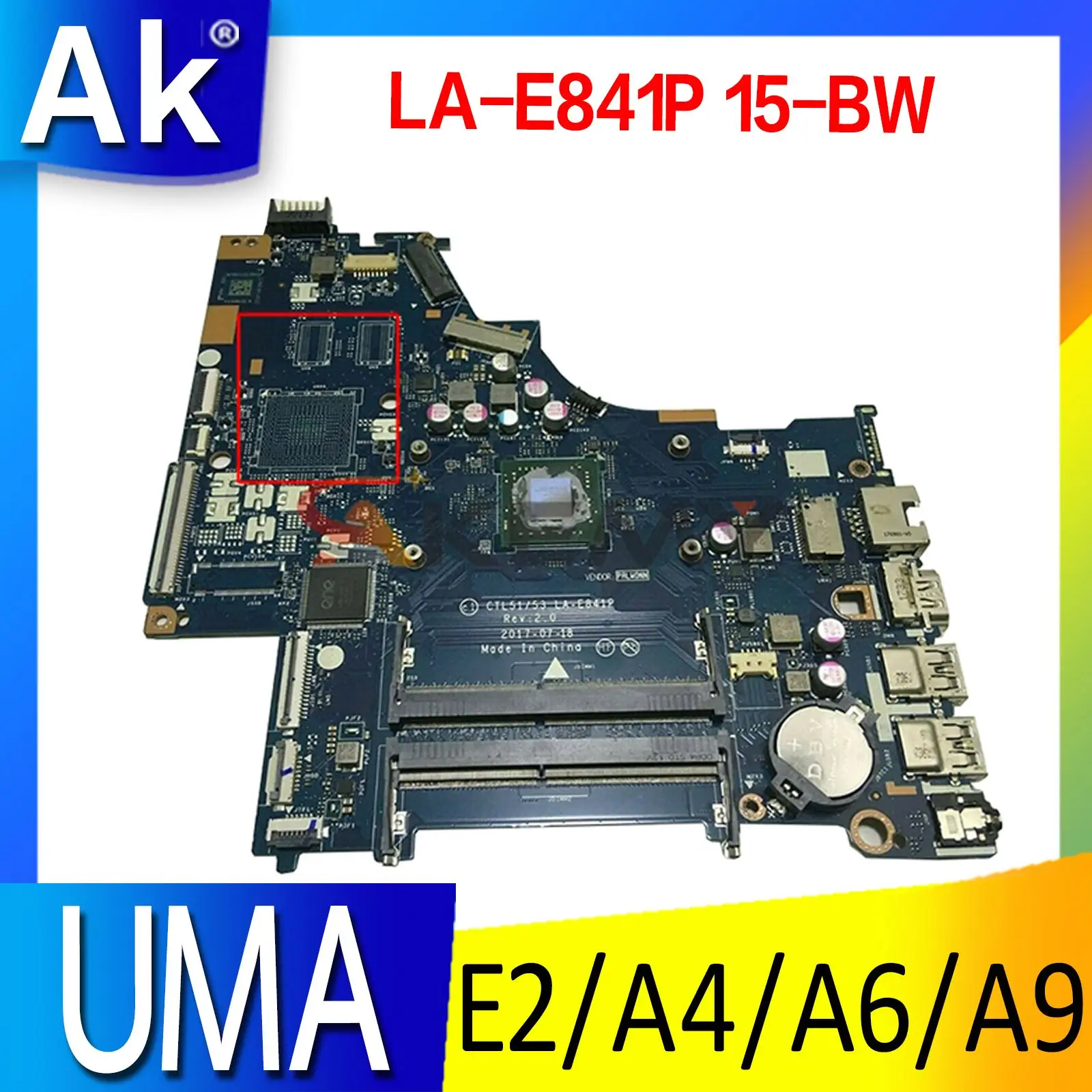 Материнская плата DDR4 для ноутбука HP 15-BW 255 G6 924720-601 924724-001, материнская плата с процессором E2 A4 A6 A9
Материнская плата DDR4 для ноутбука HP 15-BW 255 G6 924720-601 924724-001, материнская плата с процессором E2 A4 A6 A9