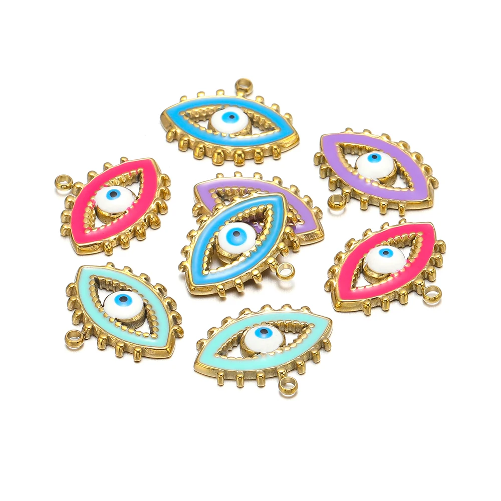 5pcs Stainless Steel Enamel Turkish Eyes Pendant Charms Pendant DIY Women Necklace Jewelry Making Findings Red White Blue
5pcs Stainless Steel Enamel Turkish Eyes Pendant Charms Pendant DIY Women Necklace Jewelry Making Findings Red White Blue