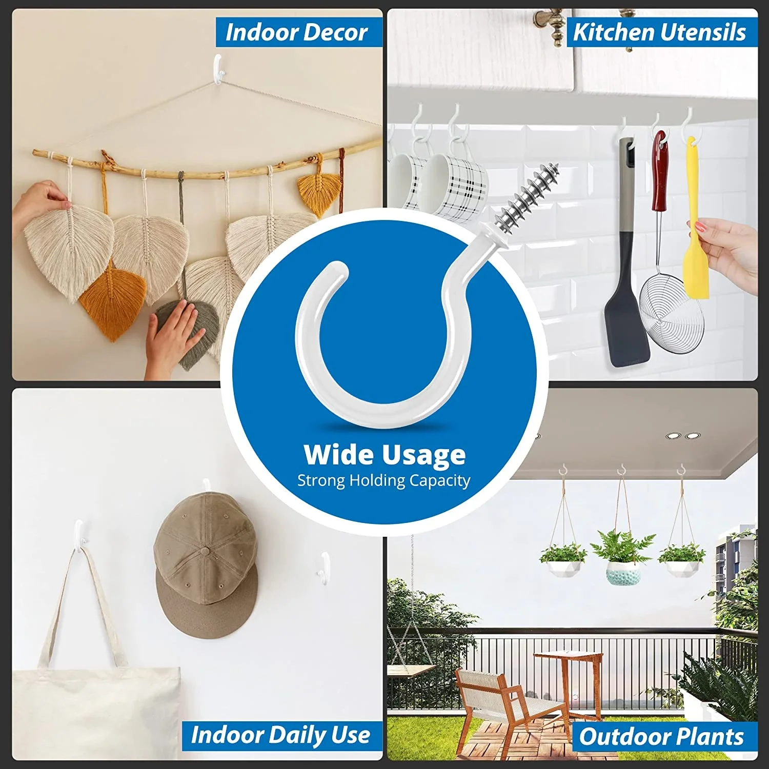 Cup Screw Hooks for Hanging 36 Pack Ceiling Hooks 1-3/4 inch Vinyl Steel Cup Hooks Outdoor Porch Kitchen Wall Hang Hooks
Cup Screw Hooks for Hanging 36 Pack Ceiling Hooks 1-3/4 inch Vinyl Steel Cup Hooks Outdoor Porch Kitchen Wall Hang Hooks