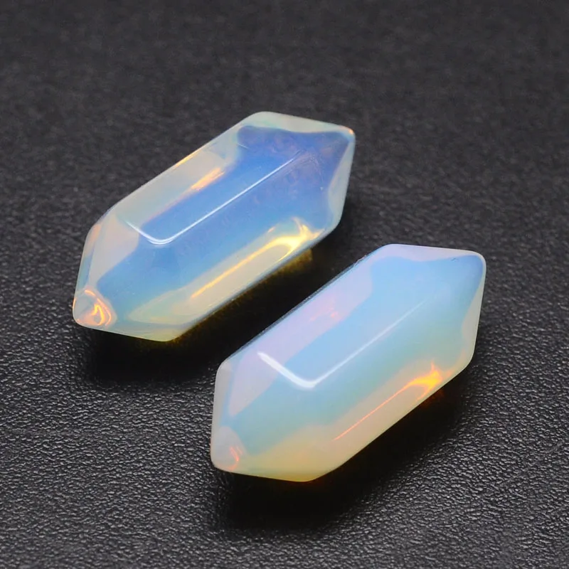 100pcs Faceted No Hole Bullet Opalite Beads, Double Terminated Pointed, For Wire Wrapped Pendants Making, 20x9x9mm
100pcs Faceted No Hole Bullet Opalite Beads, Double Terminated Pointed, For Wire Wrapped Pendants Making, 20x9x9mm