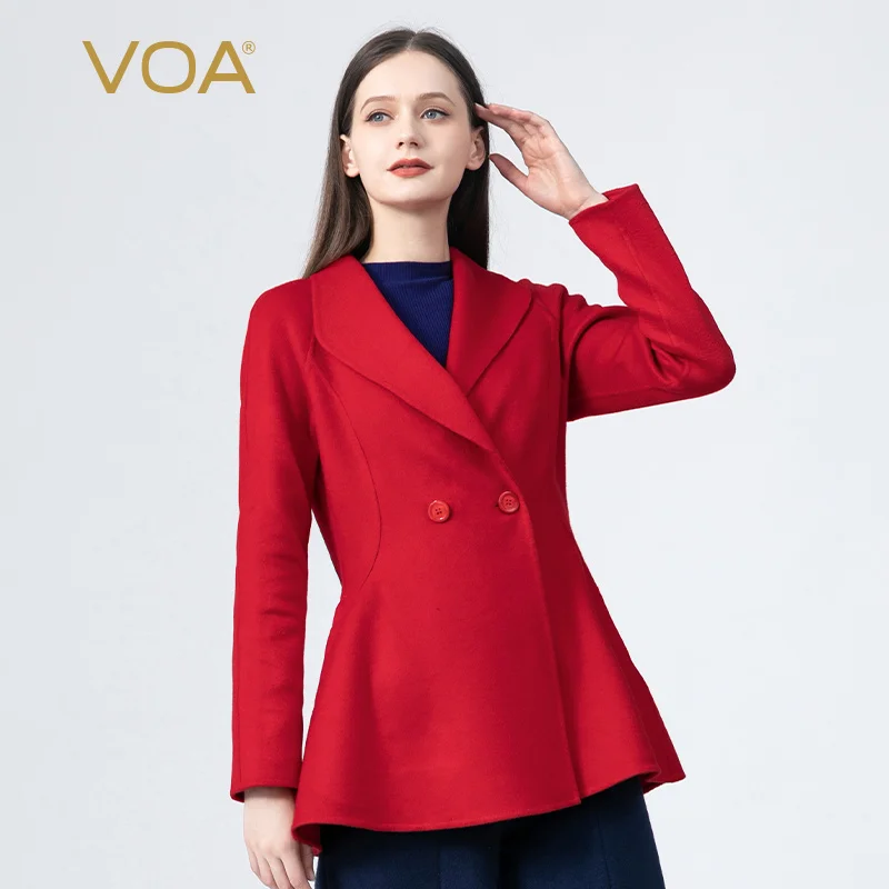 VOA Simple Turn-down Collar Red Cashmere Winter Coat Women Office Ladies Coats Single Button A-Line Royal Blue Jackets S033
VOA Simple Turn-down Collar Red Cashmere Winter Coat Women Office Ladies Coats Single Button A-Line Royal Blue Jackets S033