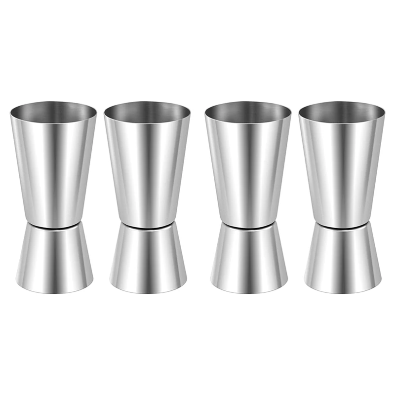 

4X Spirit Measures 25Ml/50Ml, Shot Measure Drinks Gin Jigger Craft Dual Drinks Measuring Cup For Party Wine Drink Shaker