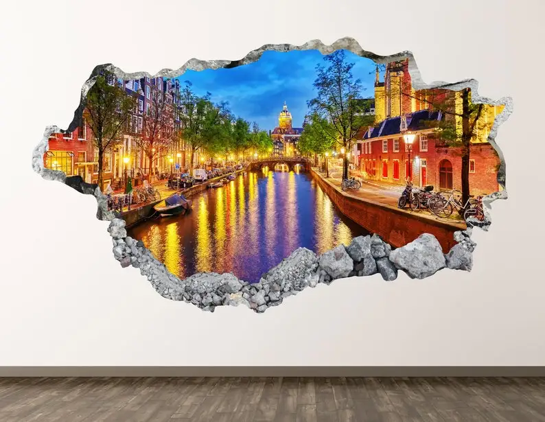 Amsterdam Wall Decal - City 3D Smashed Wall Art Sticker Kids Room Decor Vinyl Home Poster Custom Print Gift KD493
Amsterdam Wall Decal - City 3D Smashed Wall Art Sticker Kids Room Decor Vinyl Home Poster Custom Print Gift KD493