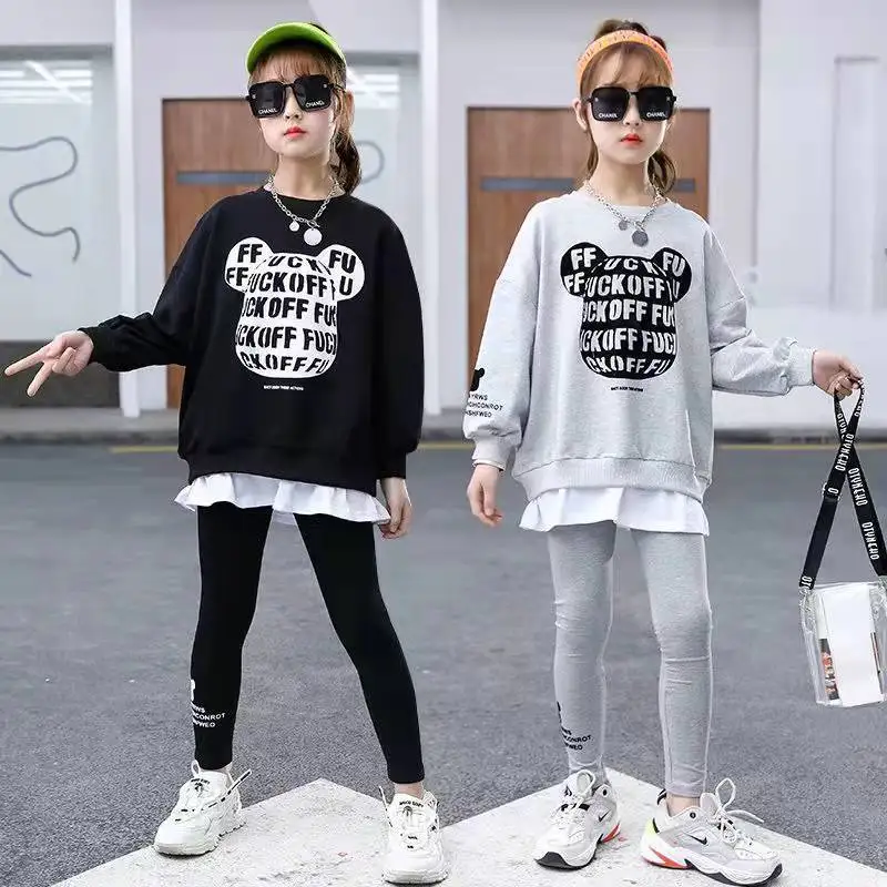 2022 New Spring Kids Clothes Suit Girls Autumn Clothing Korean Casual Big Children'S Letter Sweater+ Leggings 2pcs Set For 4-12Y
2022 New Spring Kids Clothes Suit Girls Autumn Clothing Korean Casual Big Children'S Letter Sweater+ Leggings 2pcs Set For 4-12Y