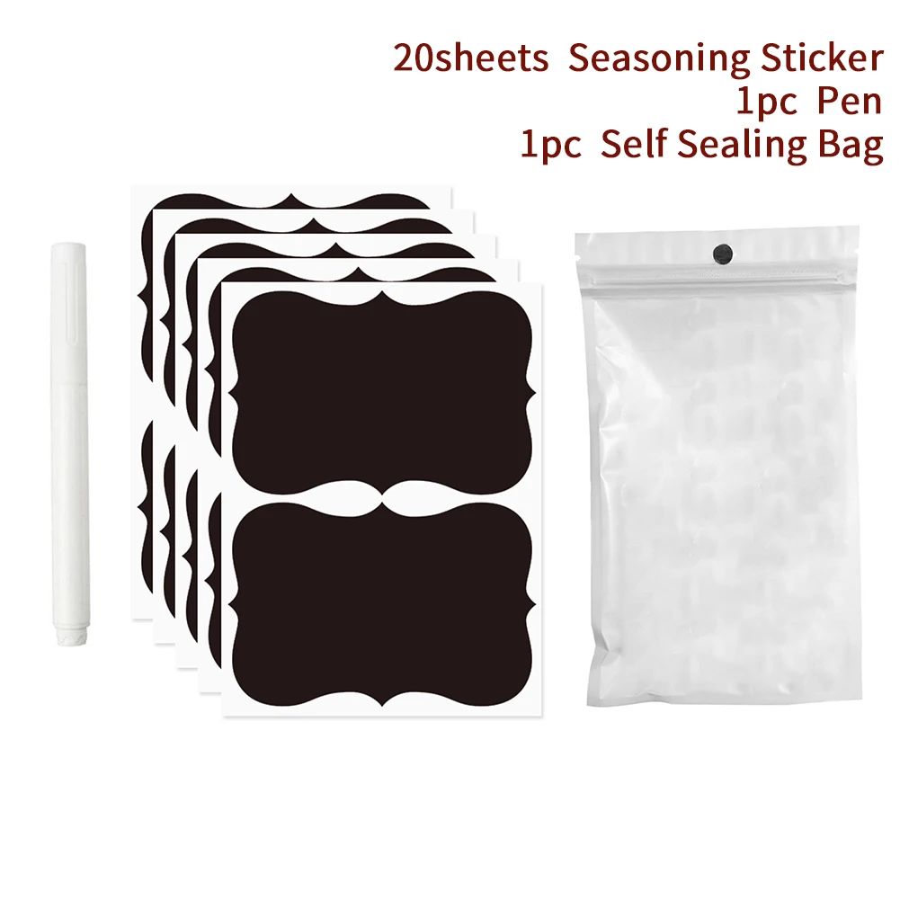 22pcs Seasoning Sticker Kit Erasable Pen Removable Self Sealing Bag Chalkboard Label Reusable Pantry DIY Waterproof Restaurant
22pcs Seasoning Sticker Kit Erasable Pen Removable Self Sealing Bag Chalkboard Label Reusable Pantry DIY Waterproof Restaurant