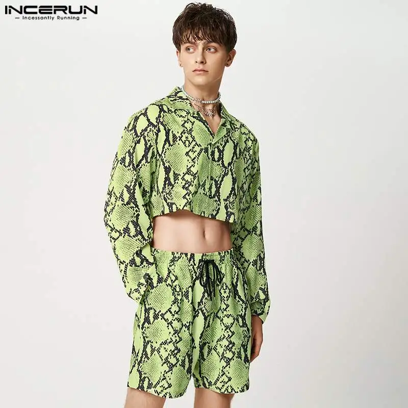 Men Sets Leopard Print Streetwear Lapel Long Sleeve Crop Shirt & Shorts 2PCS 2022 Loose Fashion Men Casual Suits S-5XL INCERUN
Men Sets Leopard Print Streetwear Lapel Long Sleeve Crop Shirt & Shorts 2PCS 2022 Loose Fashion Men Casual Suits S-5XL INCERUN