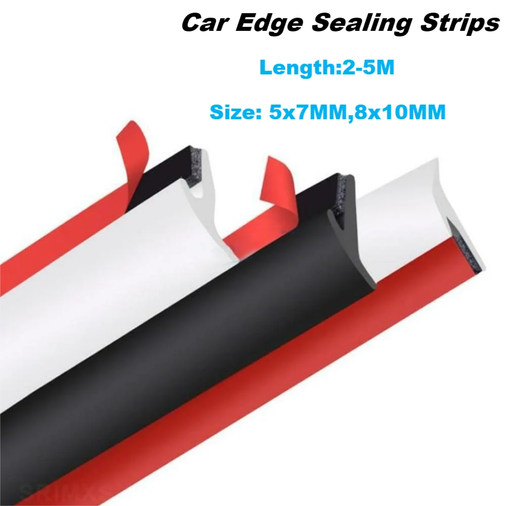 

Car Rubber Seal Strip For Front Rear Bumper & Lip Headlight Side Skirt Fender T-Type Seal Edge Gap Strips Weatherproof Edge Trim