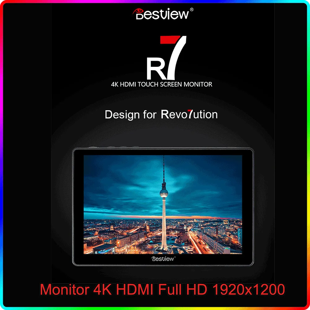 Bestview R7 7inch 1920x1200 Touchscreen Field Monitor LCD Screen Display Monitor 4K HDMI Full HD for DSLR Cameras Stabilizer
Bestview R7 7inch 1920x1200 Touchscreen Field Monitor LCD Screen Display Monitor 4K HDMI Full HD for DSLR Cameras Stabilizer
