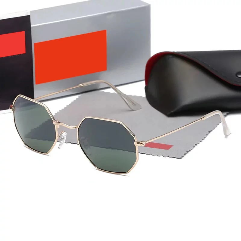 

2021 Polygon Sunglasses Men Vintage Octagon Metal Sunglasses for Women Luxury Brand Goggle Sun Glasses Ladies Gafas De Sol