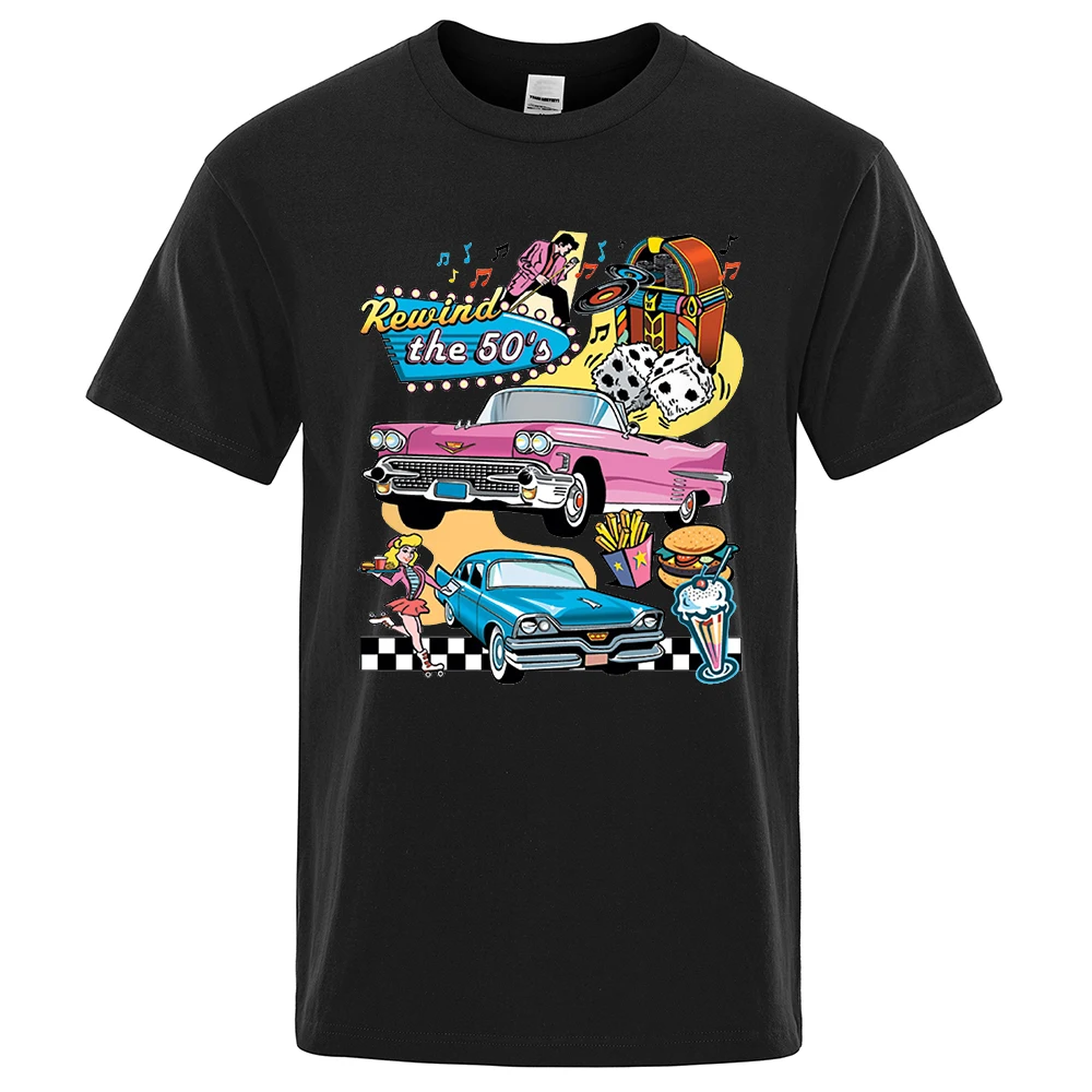 Rewind The 50'S Car Life T Shirts Men Fashion Cotton Shirt Loose Summer Breathable T Shirts Fashion Crewneck Oversized Tops Mens
Rewind The 50'S Car Life T Shirts Men Fashion Cotton Shirt Loose Summer Breathable T Shirts Fashion Crewneck Oversized Tops Mens