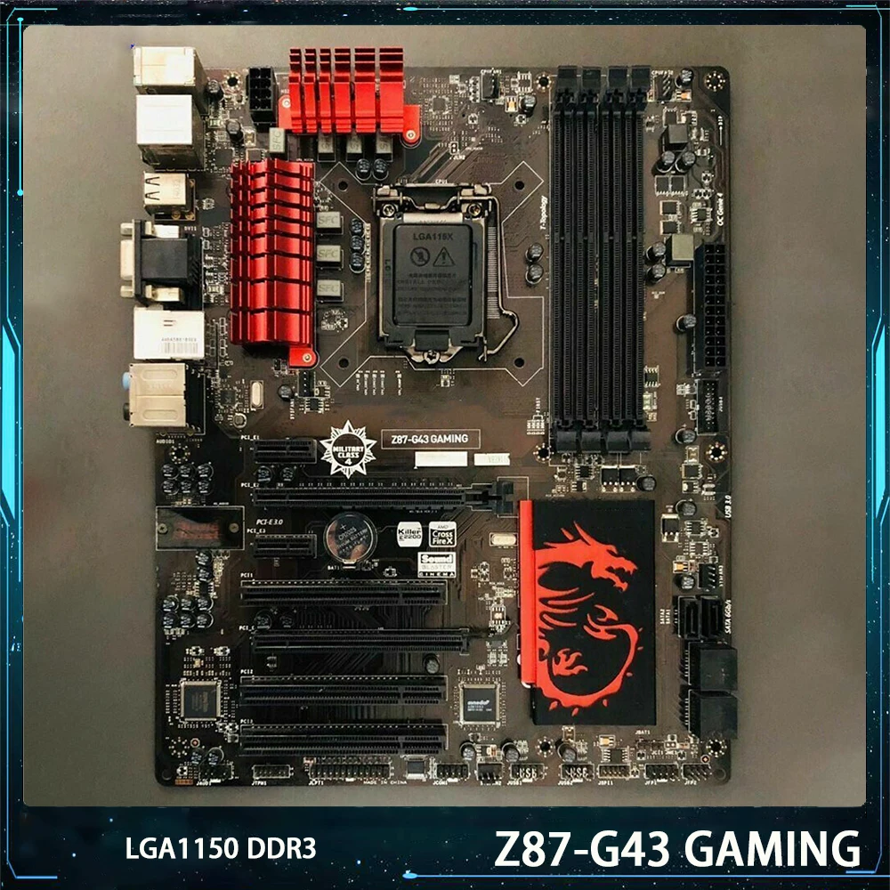 Z87-G43 GAMING For Msi LGA1150 DDR3 32G Support I7 SATA3*6 USB3.0 ATX Desktop Motherboard High Quality Fast Ship
Z87-G43 GAMING For Msi LGA1150 DDR3 32G Support I7 SATA3*6 USB3.0 ATX Desktop Motherboard High Quality Fast Ship