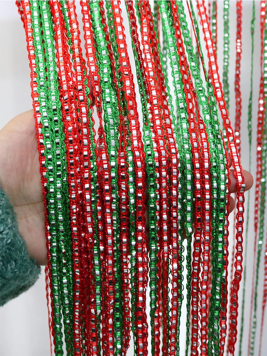 Christmas decorations string curtain home decor Tassel fringe door curtain living room divider Background decoration props
Christmas decorations string curtain home decor Tassel fringe door curtain living room divider Background decoration props