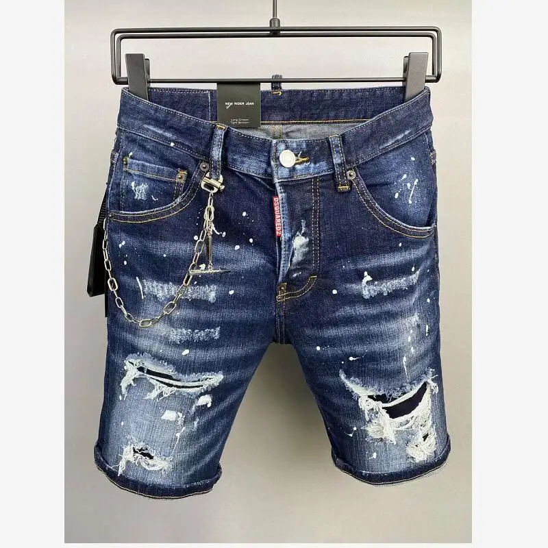 DSQUARED2 Short Painted Straight Leg Skinny Jeans Blue Ripped Pants Summer A512-1#
DSQUARED2 Short Painted Straight Leg Skinny Jeans Blue Ripped Pants Summer A512-1#